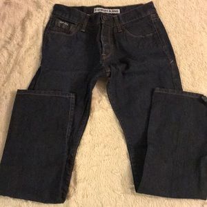 Express men’s dark wash skinny jeans